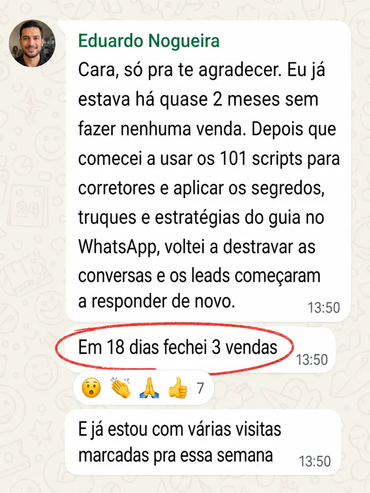 Depoimento de aluno 5 dos 101 scripts para corretores
